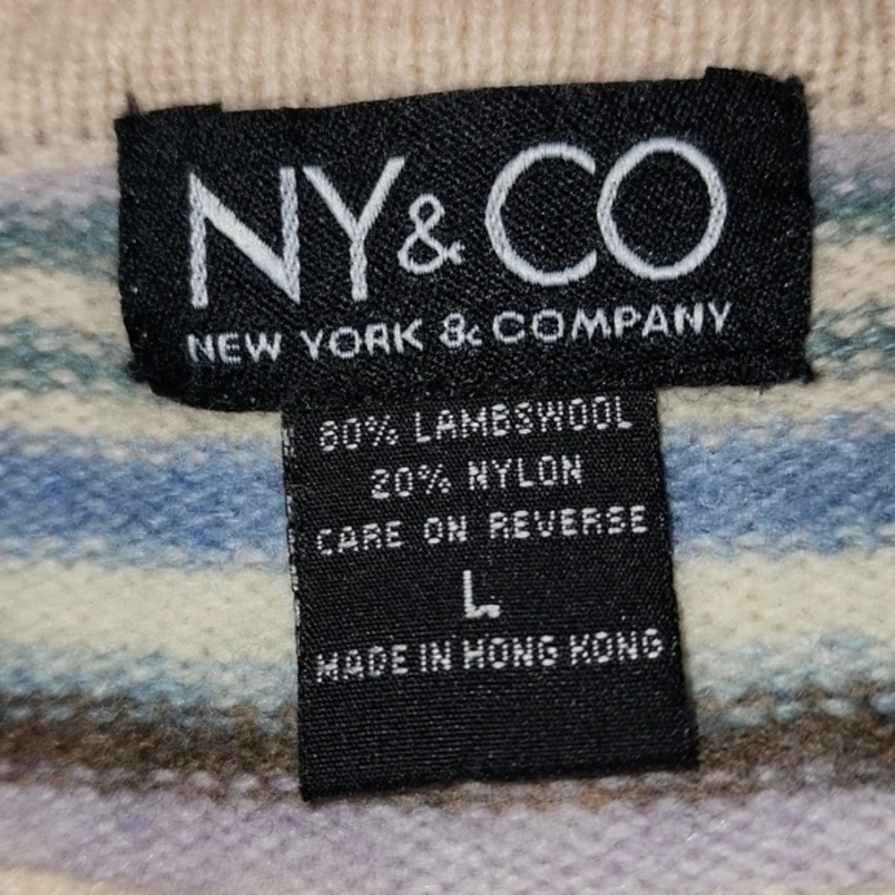 New York and Company Striped Sweater‎ Size Large
